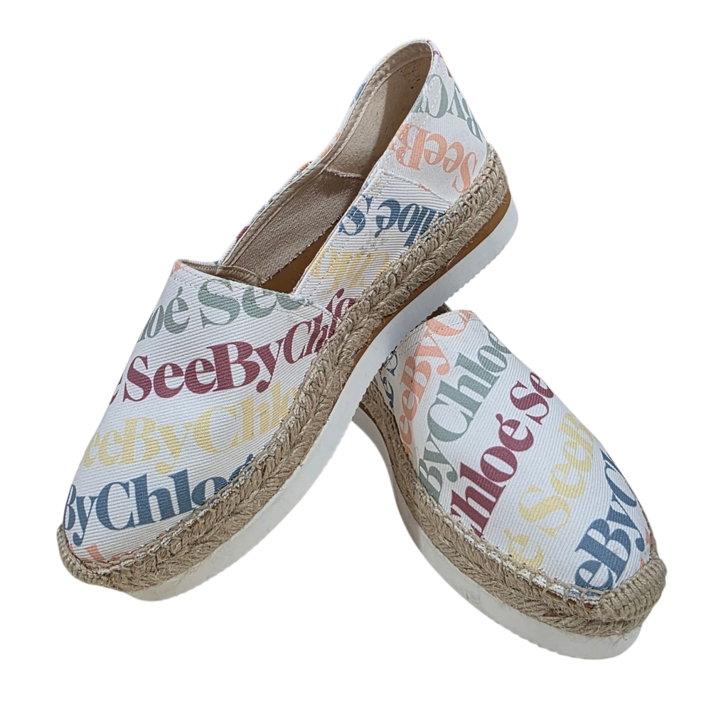 See By Chloe Black and White Espadrilles